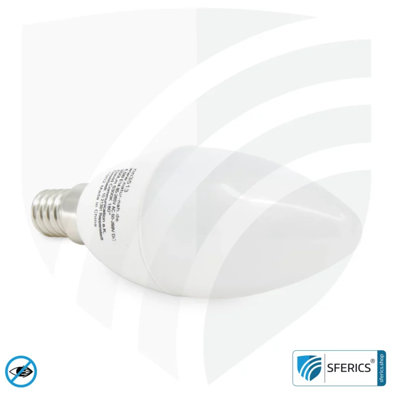 4.5 watt LED full spectrum candle | bright like 45 watts, 350 lumens | CRI 95 | flickerfree | daylight | E14 | business quality