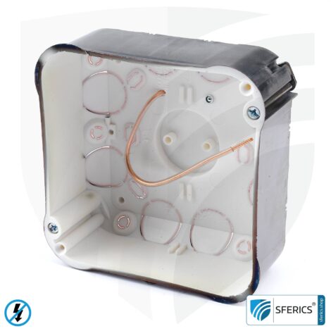 Shielded junction box | 53 mm | installation box for drywall and flush-mounted installation | halogen free