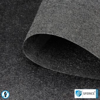 Shielding fleece NCV95 | Protection against electrosmog caused by alternating electric fields LF (domestic current) | For laying. 40 dB shielding effectiveness NF. 100 cm width.