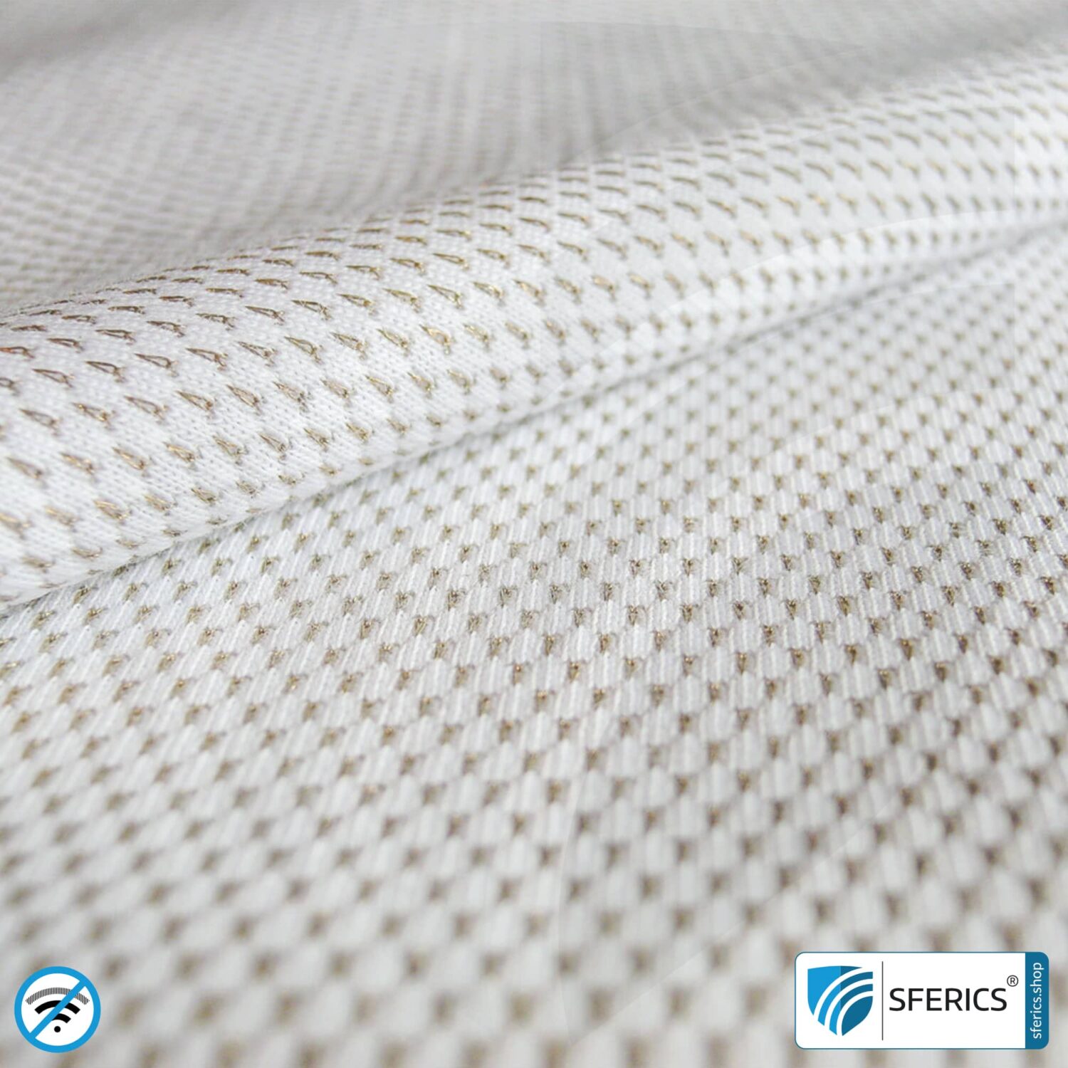 NEW ANTIWAVE shielding fabric | ideal for production of shielding clothing and underwear | white | RF screening attenuation against electrosmog up to 33 dB | 5G ready!