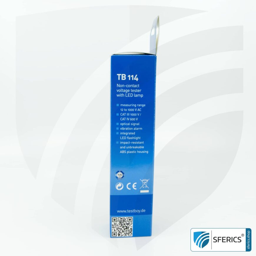 TEST BOY 114 | contactless voltage tester for the detection of electrical cable breaks | measurement from 12 volts AC low voltage