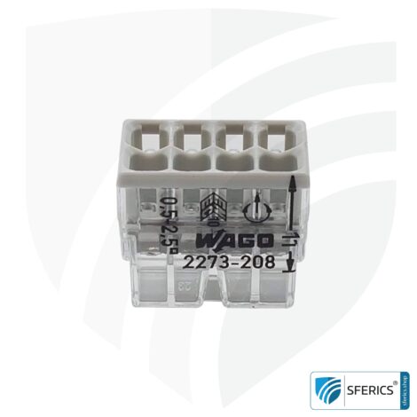 WAGO compact splicing connector | model 2273-208 | for 8 solid conductors | 50 pieces | alternative to classic connector blocks