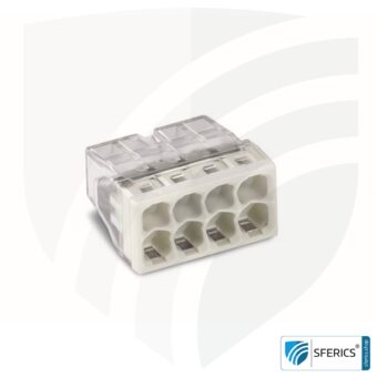 WAGO compact splicing connector | model 2273-208 | for 8 solid conductors | 50 pieces | alternative to classic connector blocks