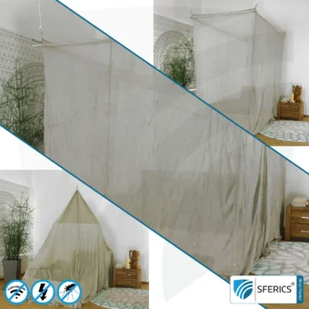 Shielding canopy Electrosmog PRO | 6 variants or sizes | Shielding RF radiation over 99.99% (48 dB). Groundable. Effective against 5G!