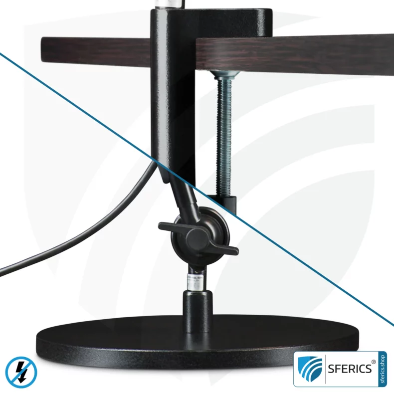 Shielded lamp in the design BLACK | desk lamp for the bright workplace or as an ingenious work lamp | E27 socket.