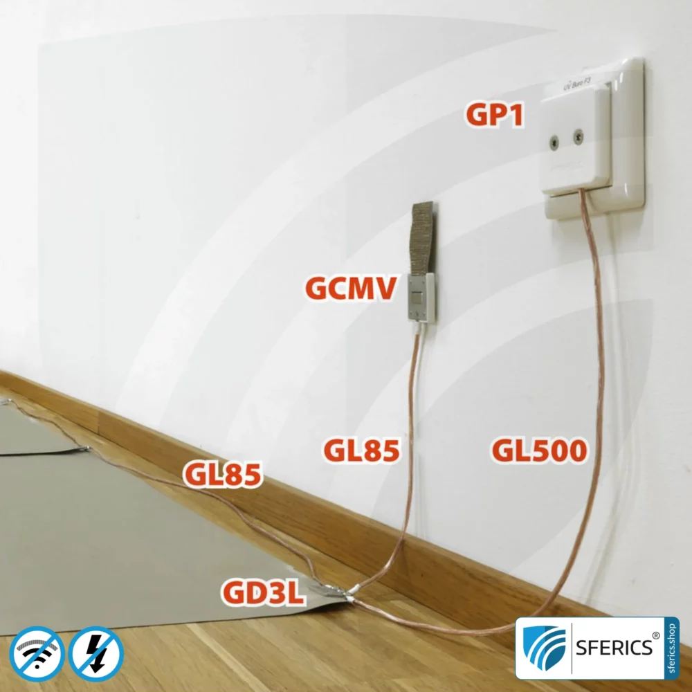 Shielding floor mat HNG80 | HF shielding against electrosmog up to 88 dB | Set including grounding accessories NF | Effective against 5G! 14 Shielding floor mat HNG80 | HF shielding against electrosmog up to 88 dB | Set including grounding accessories NF | Effective against 5G!