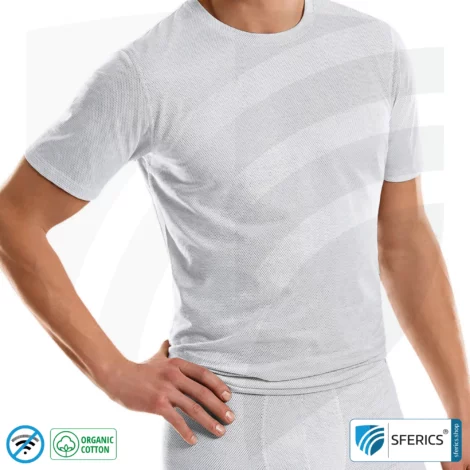 Shielding ANTIWAVE shirt for men | Protection up to 30 dB against HF electrosmog (mobile phone, WIFI, LTE) | Ideal for electrosensitive people