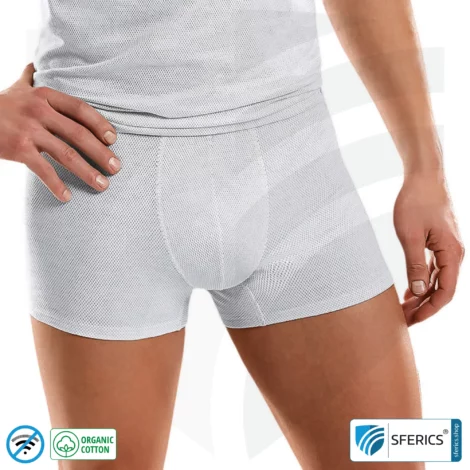 Shielding ANTIWAVE shorts for men | Protection up to 30 dB against HF electrosmog (mobile phone, WIFI, LTE) | Ideal for electrosensitive people