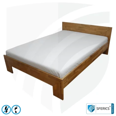 Bed sheet for double bed | Shielding of low-frequency electrical alternating fields LF | Enables Earth Connect* | Not suitable for effective EMR shielding!