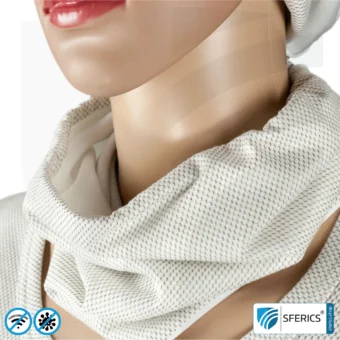 ANTIWAVE shielding, elastic tube scarf | protection against HF electrosmog with efficiency up to 99.9% | shielding fabric with silver for an antibacterial effect through silver ions