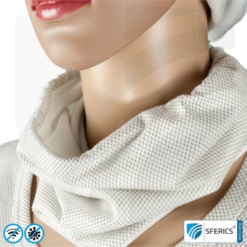 ANTIWAVE shielding, elastic tube scarf | protection against HF electrosmog with efficiency up to 99,9% | shielding fabric with silver for an antibacterial effect through silver ions