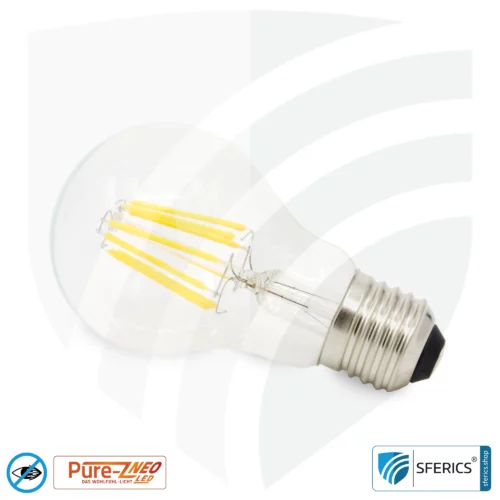 8,2 watt LED filament Pure-Z NEO | bright as 66 watts, 830 lumens | CRI 97 | flicker-free | warm white | E27