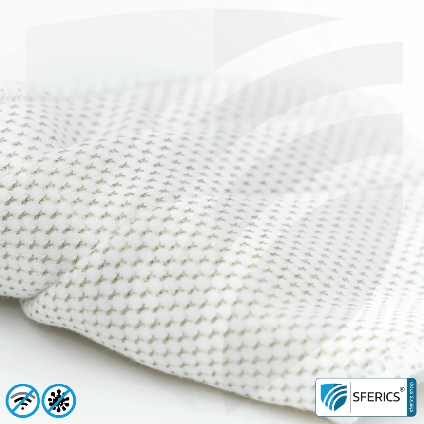 ANTIWAVE MNP protective mask for mouth and nose | shielding fabric with silver for an antibacterial effect through silver ions | 3x maximum hygiene, effectiveness and comfort