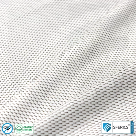 NEW ANTIWAVE OC shielding fabric | Ideal for clothing and underwear | light gray | HF shielding against electrosmog up to 33 dB | 5G ready!