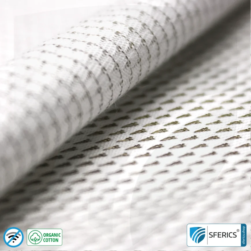 NEW ANTIWAVE OC shielding fabric | Ideal for clothing and underwear | light gray | HF shielding against electrosmog up to 33 dB | 5G ready!