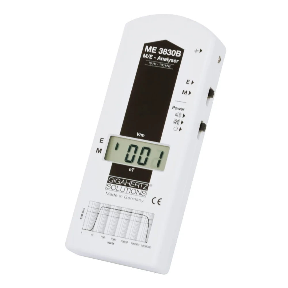 LF ANALYSER ME3830B | Potential-free low frequency meter for electromagnetic smog | Detection of alternating electric fields and magnetic fields | Measuring range 16 Hz to 100 kHz. Feedimage.