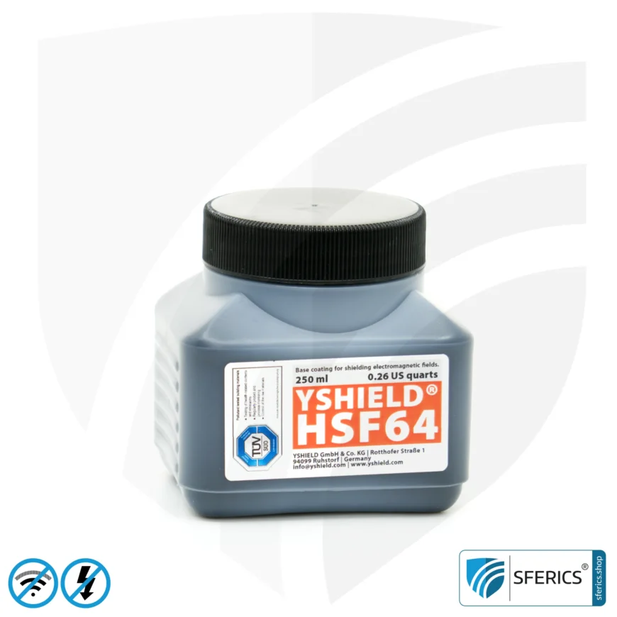 Sample set RF shielding paints | Protection against electrosmog EMF with 250 mL filling quantity each | TÜV SÜD certified | perfect for material tests in practice before purchase