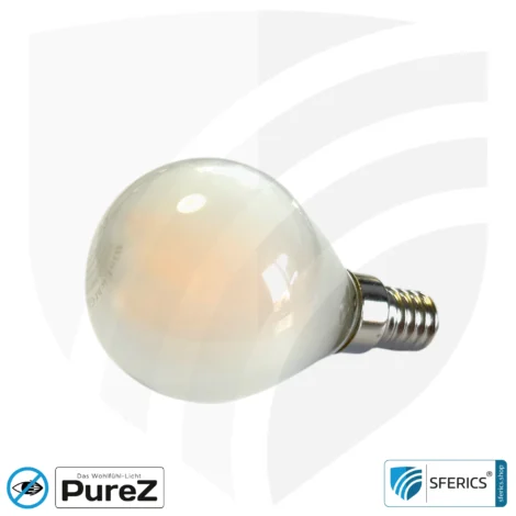 4 Watt LED Filament Pure-Z NEO | Bright as 38 watts, 400 lumens | CRI 97 | flicker-free | warm white | E14