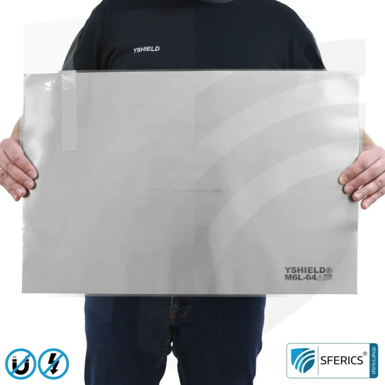Magnetic field shielding plate M6L-64 | 59 x 40 cm | six-layered, laminated, and highly resistant